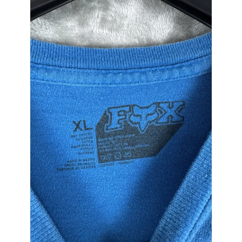Vintage Fox Racing Logo Graphic T-Shirt Men's XL Faded Grunge Moto Y2K Outdoor